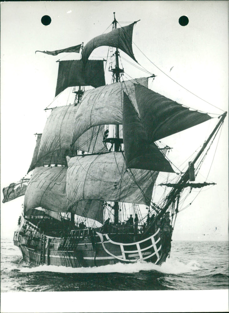 An 80 year old sailboat starring in movies. - Vintage Photograph