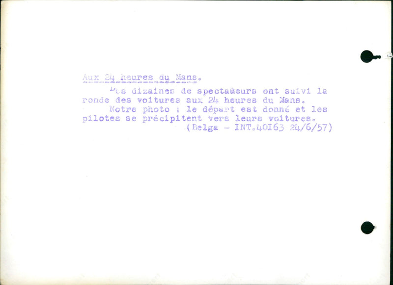 24h of Le Mans. - Vintage Photograph