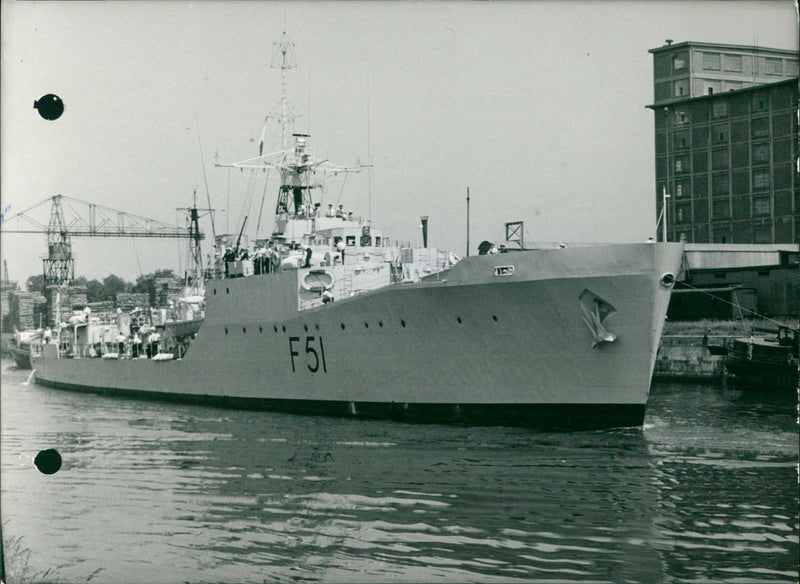 British frigates visiting Brussels - Vintage Photograph