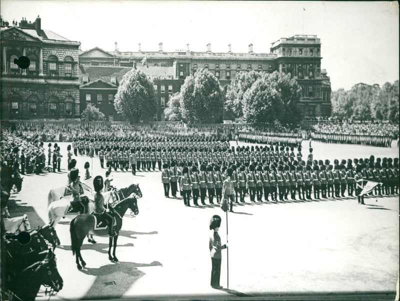 "Trooping the Color", The Queen's official birthday - Vintage Photograph