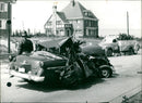Car hit truck - Vintage Photograph