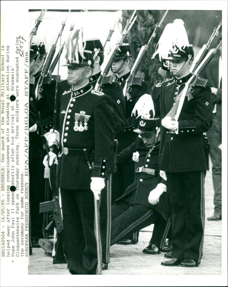 The Pope arrives in Brussel - Vintage Photograph