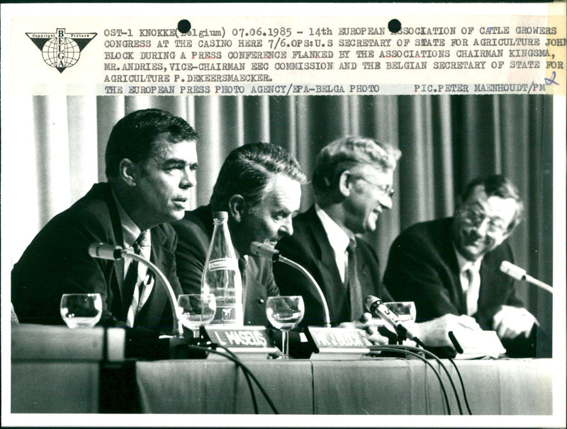 John Block, Kingsma, Mr. Andries, P. Dekeersmaecker - Vintage Photograph