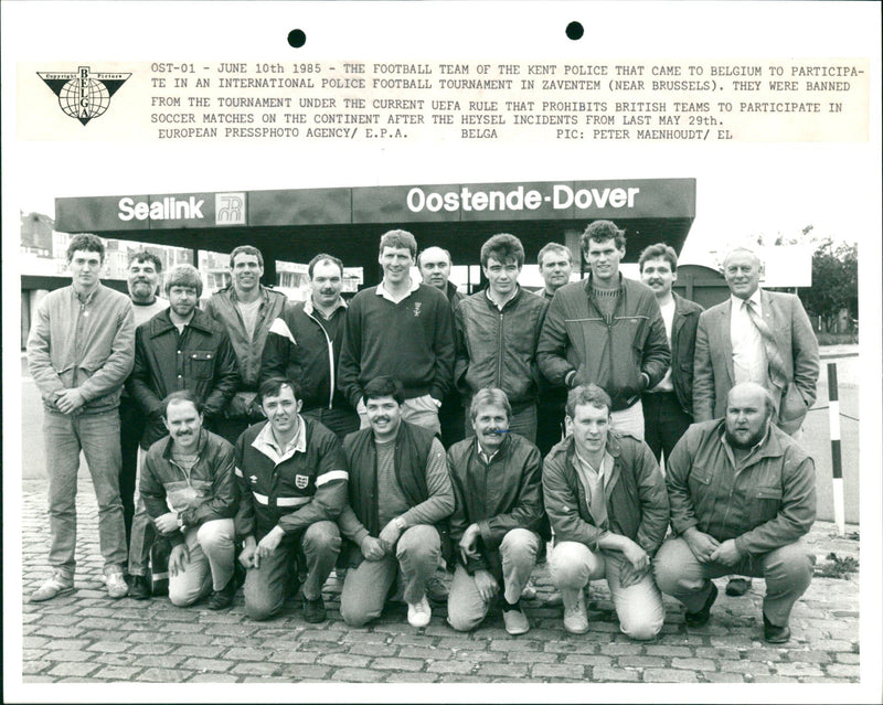 Football team of the Kent police - Vintage Photograph