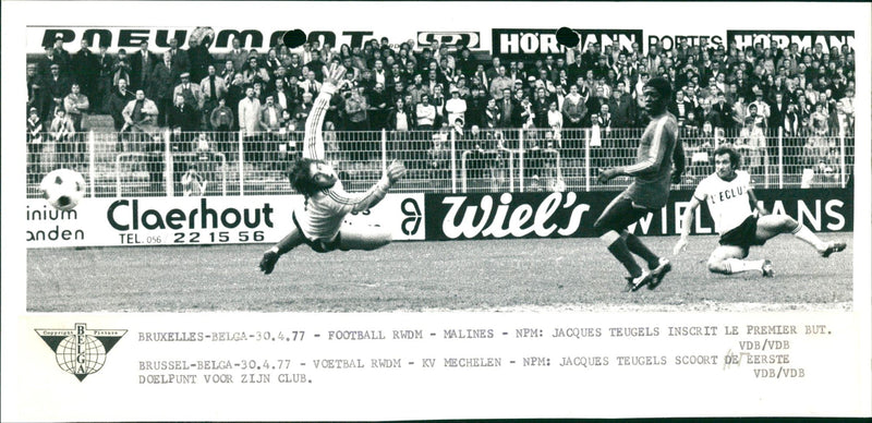 Belgian Football: RWDM- KV Mechelen - Vintage Photograph