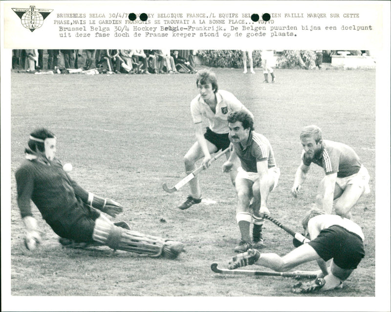 Field Hockey: Belgium - France - Vintage Photograph