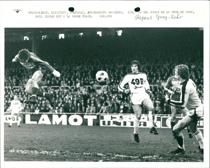 Belgian Football: Standard Liege- Club Brugge - Vintage Photograph