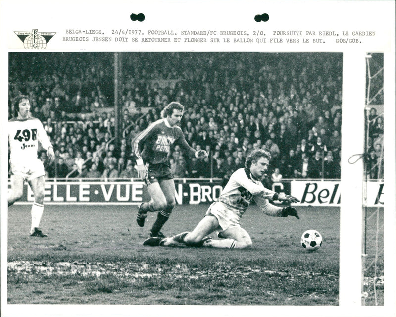 Belgian Football: Standard Liege- Club Brugge - Vintage Photograph