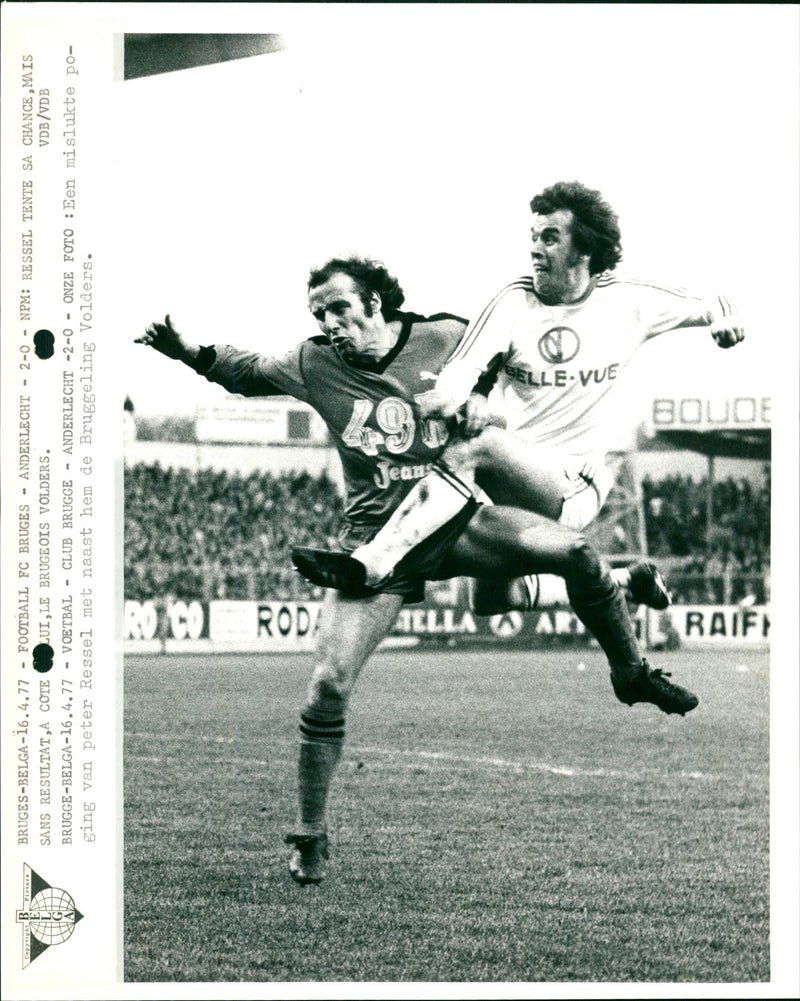 Belgian Football: Club Brugge- RSC Anderlecht 2-0 - Vintage Photograph