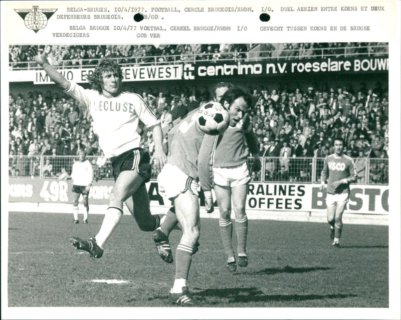 Belgian Soccer: Cercle Brugge vs RWDM 1-0 - Vintage Photograph