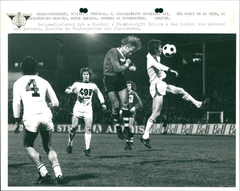 Belgian Football: R. Charleroi SC- Club Brugge 0-1 - Vintage Photograph
