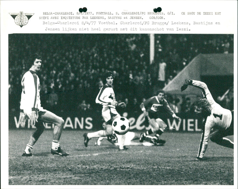 Belgian Soccer: R. Charleroi SC vs Club Brugge 0-1 - Vintage Photograph