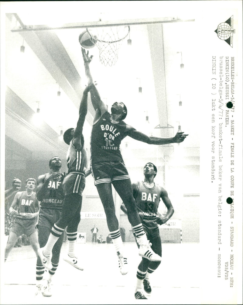 Belgian Basketball Cup final: Standard vs Moceau - Vintage Photograph