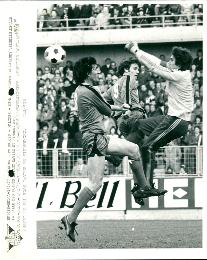 Belgian Soccer: Club Brugge vs KV Mechelen - Vintage Photograph