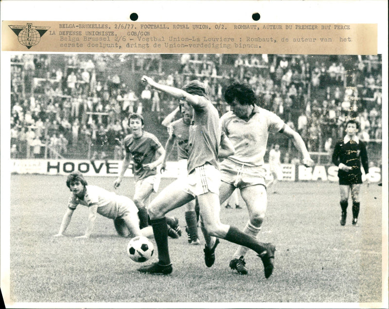 Belgian Football: Union SG - La Louviere - Vintage Photograph