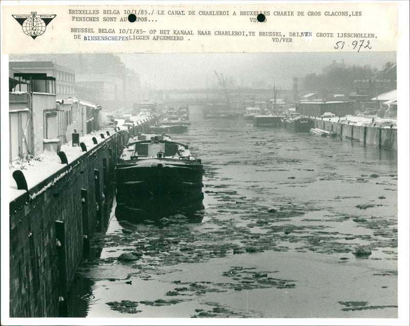 Frozen canal - Vintage Photograph