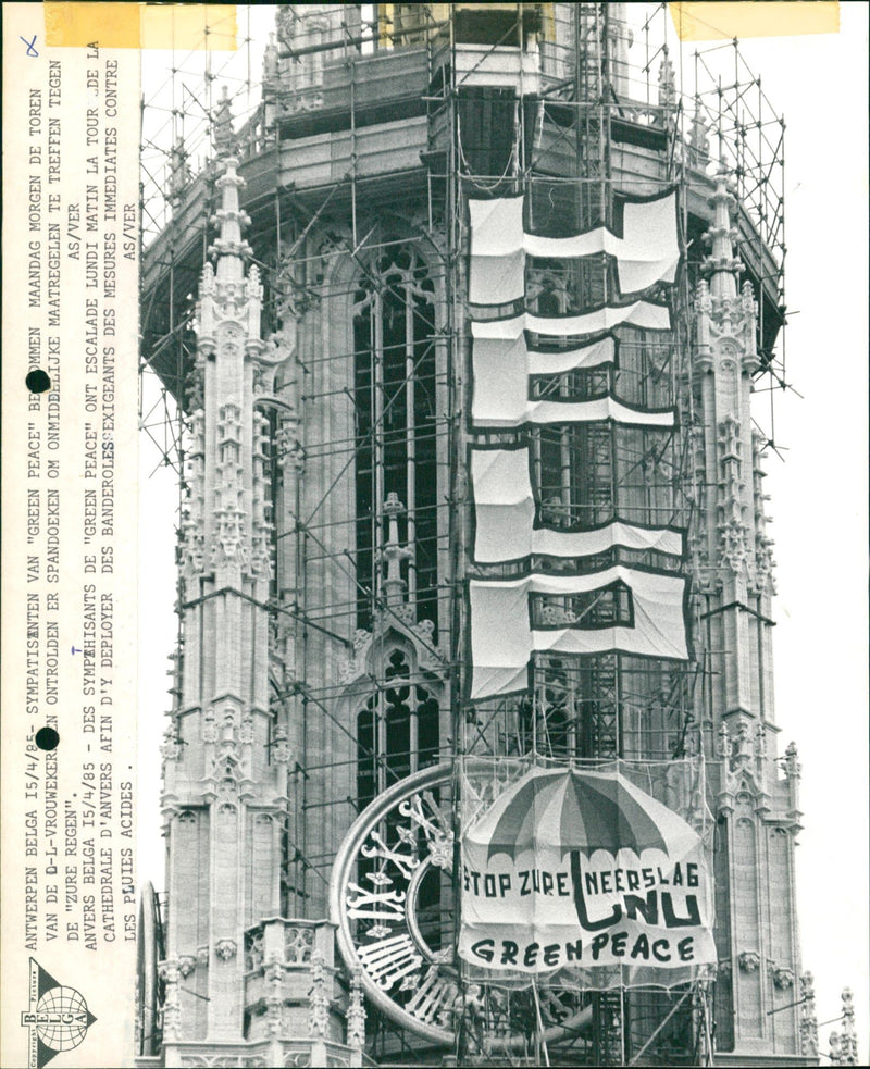 Greenpeace protests acid rain - Vintage Photograph