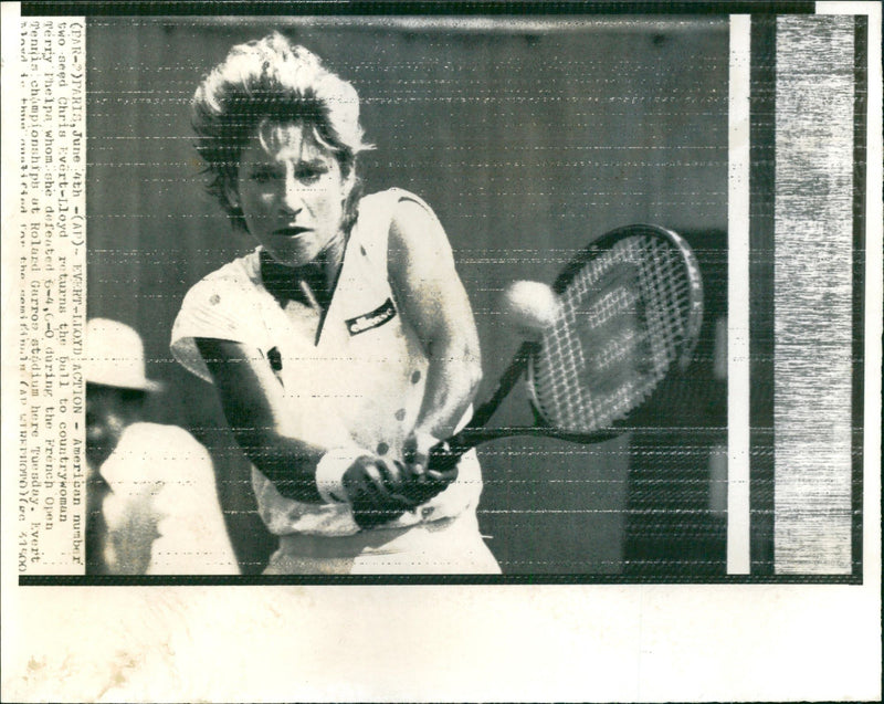 Tennis Roland Garros: Evert- Lloyd- Terry Phelps - Vintage Photograph