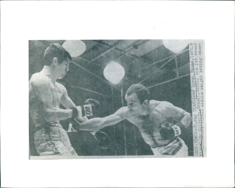 Jose Duran Spain (left) and Miguel de Oliveira (Brazil) - Vintage Photograph