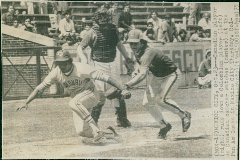 1975 Panamerican Games in Mexico- Baseball - Vintage Photograph