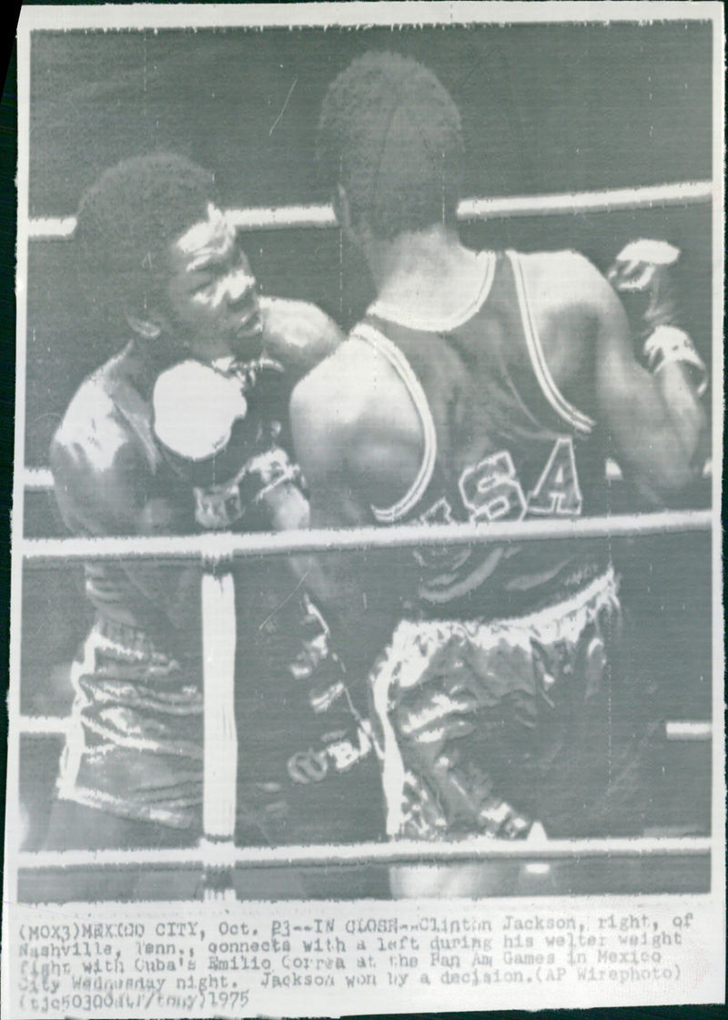 1975 Panamerican Games in Mexico- Boxing - Vintage Photograph