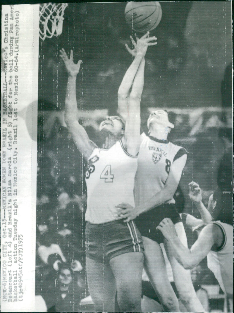 Women's Basketball: Mexico- Brazil - Vintage Photograph