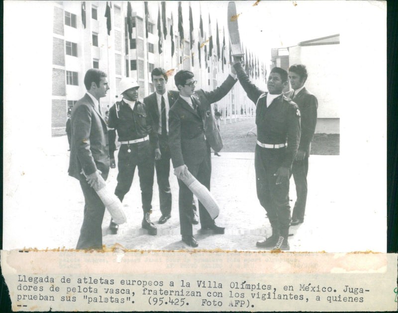 Arrival of European athletes - Vintage Photograph