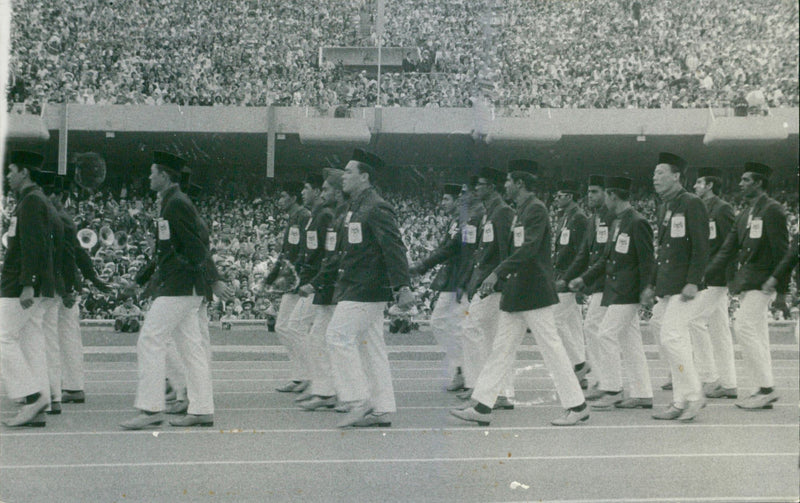 1968 Summer Olympics Mexico opening Ceremony - Vintage Photograph