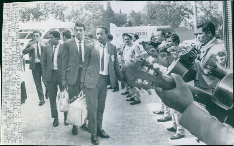 Peruvian world cup soccer team at the 1970 World Cup in Mexico - Vintage Photograph