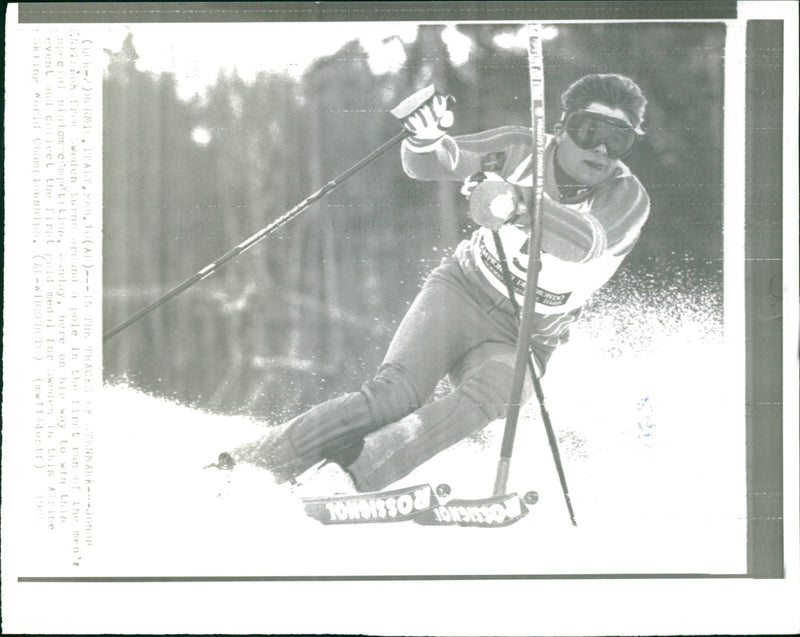 Special Slalom Competition: Jonas Nilson - Vintage Photograph