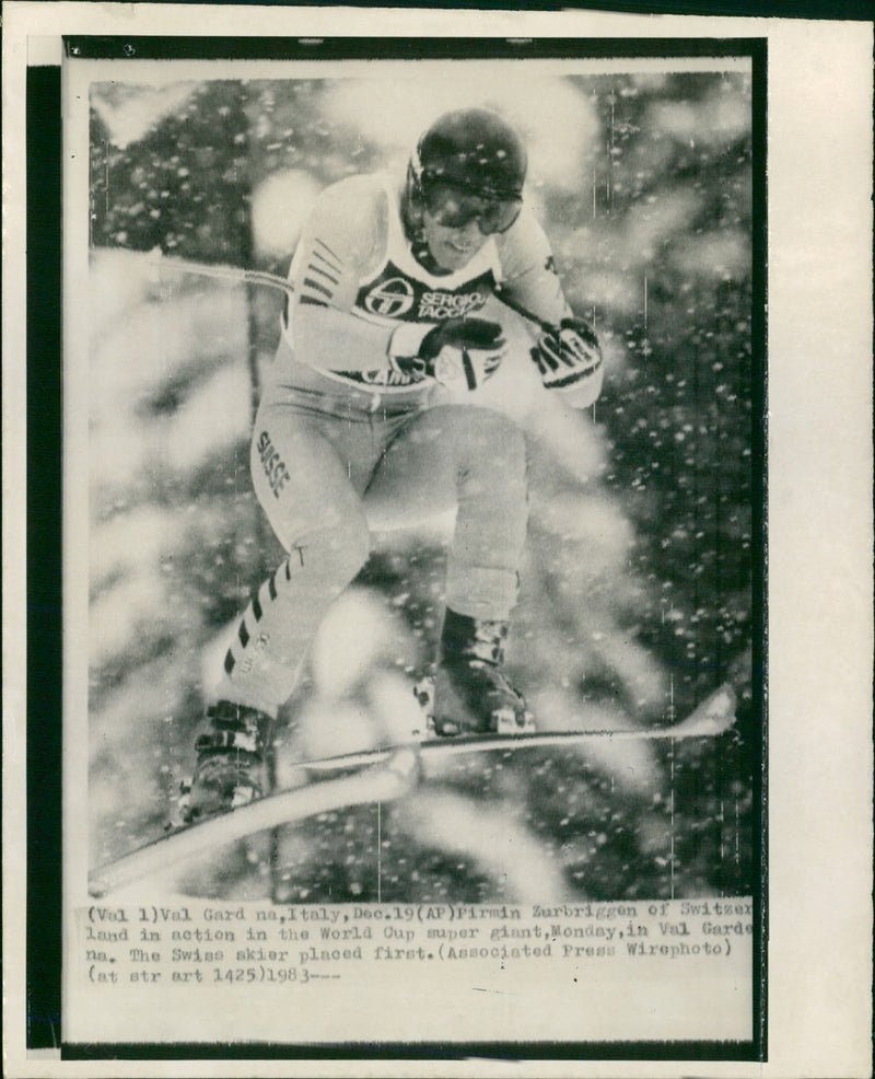 World Cup Super Giant Slalom- Pirmin Zurbriggen - Vintage Photograph