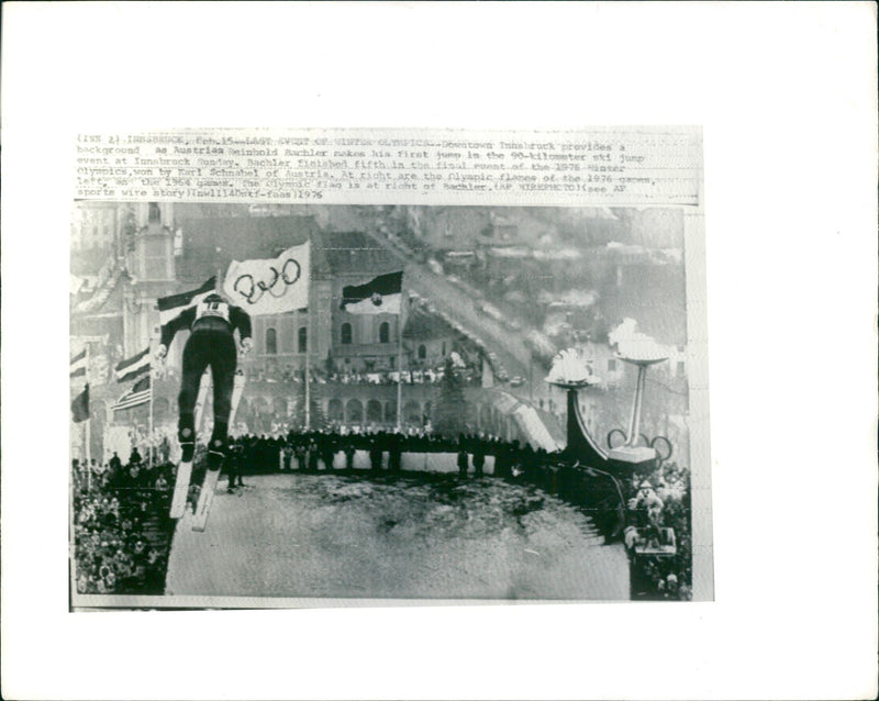 Last event of the 1976 Innsbrück Olympic Games - Vintage Photograph