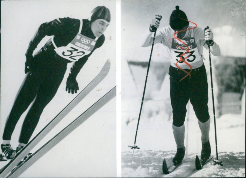 Ski Jumping and Langlaufing - Vintage Photograph