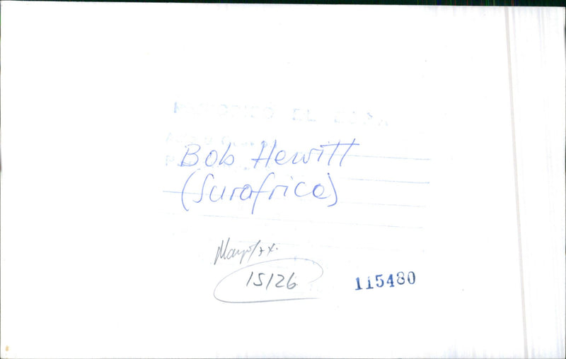 Bob Hewitt - Vintage Photograph