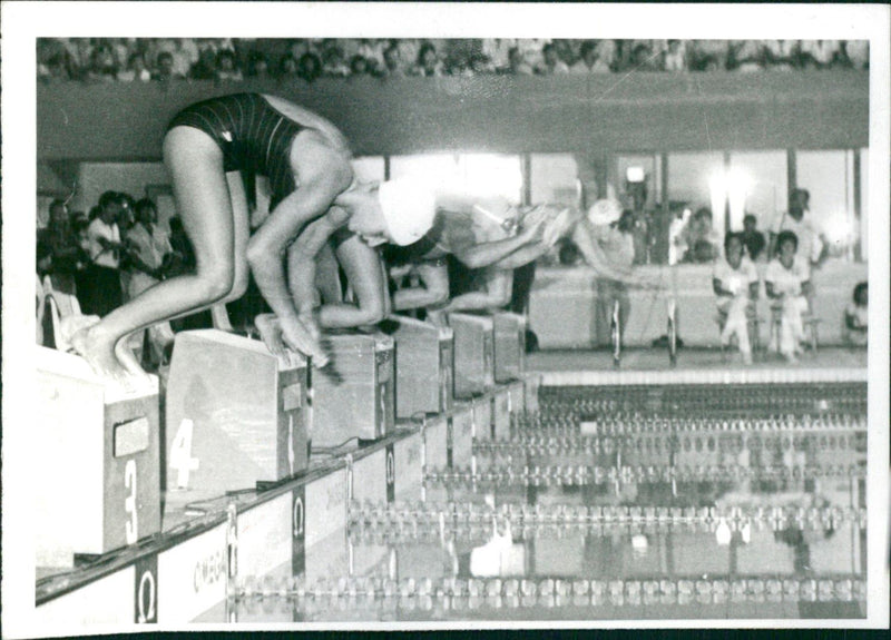 Swimming Contestants - Vintage Photograph