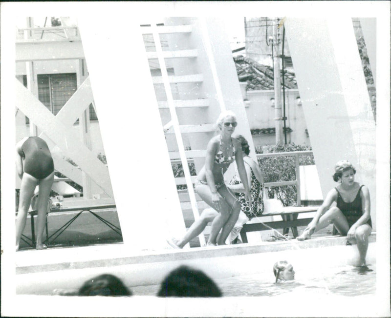 Swimming - Vintage Photograph