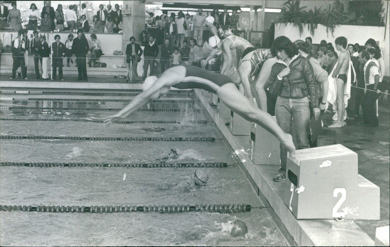 Final Competition, Swimming - Vintage Photograph