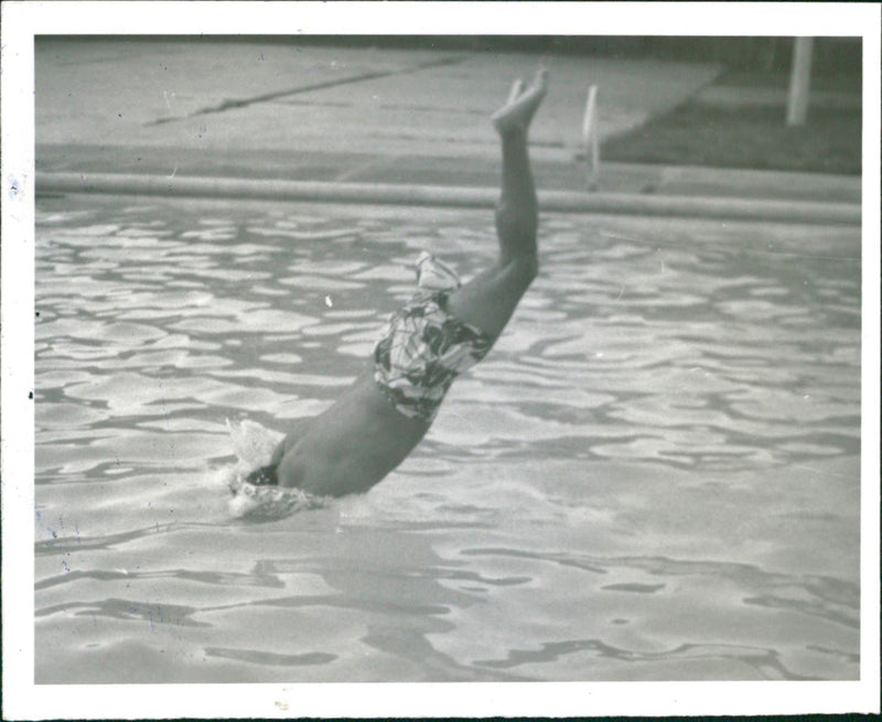 Swimming - Vintage Photograph