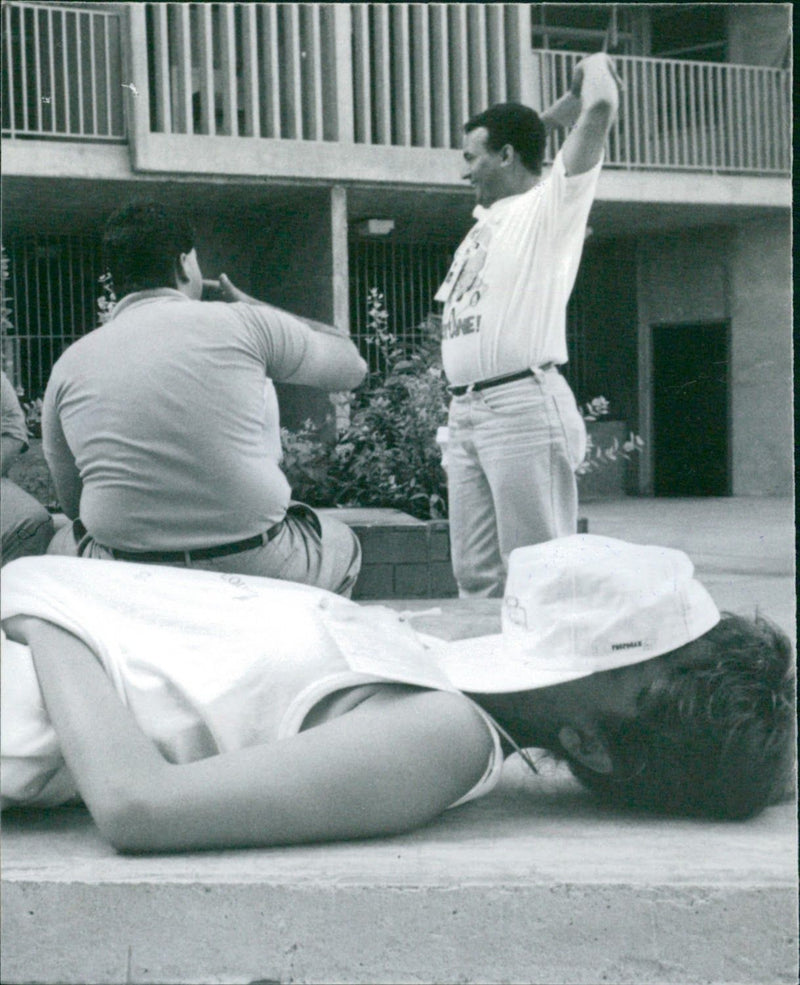 Downtime During the 1989 Bolivarian Games - Vintage Photograph