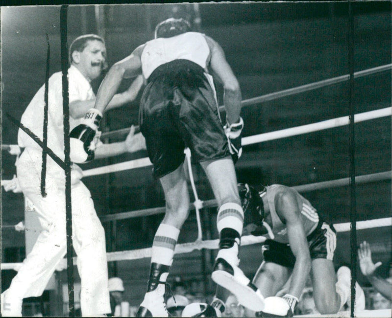 Boxing Competition in the 1989 Bolivarian Games - Vintage Photograph
