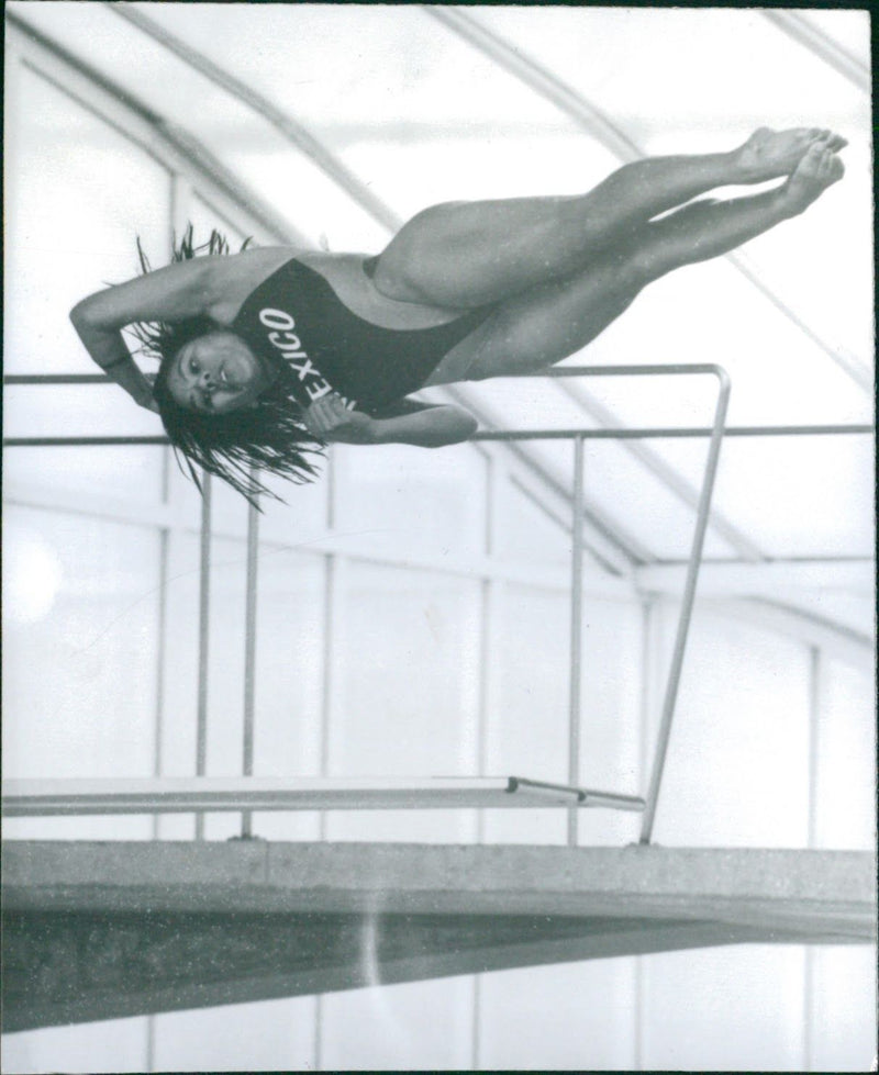 Mexican Diver in the Pan American Games - Vintage Photograph