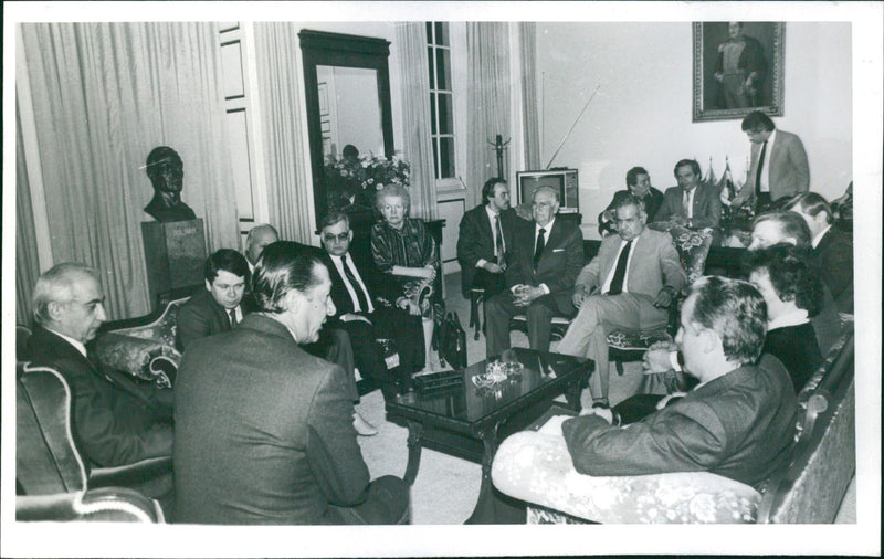 Meeting between Colombian and Soviet politicians. - Vintage Photograph