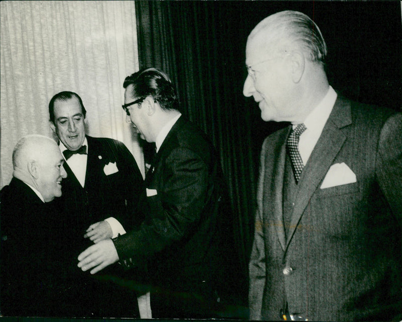 Eugenio Gomez Gomez and President Guillermo León Valencia - Vintage Photograph