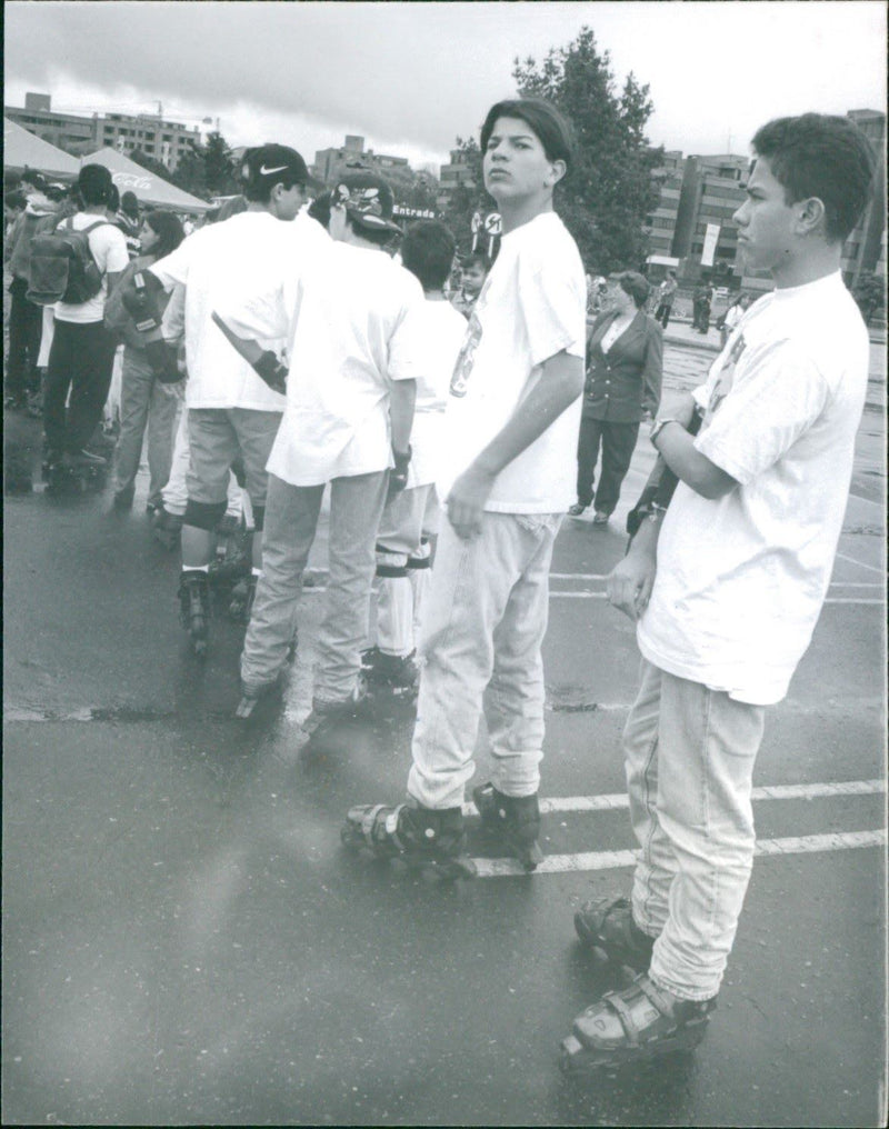 Roller blading - Vintage Photograph