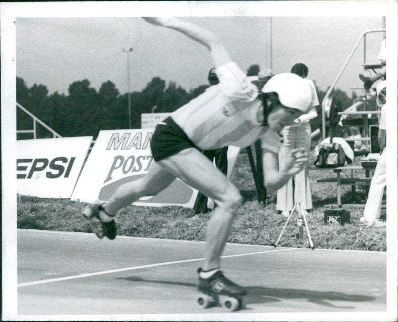 The world championships roller skating - Vintage Photograph