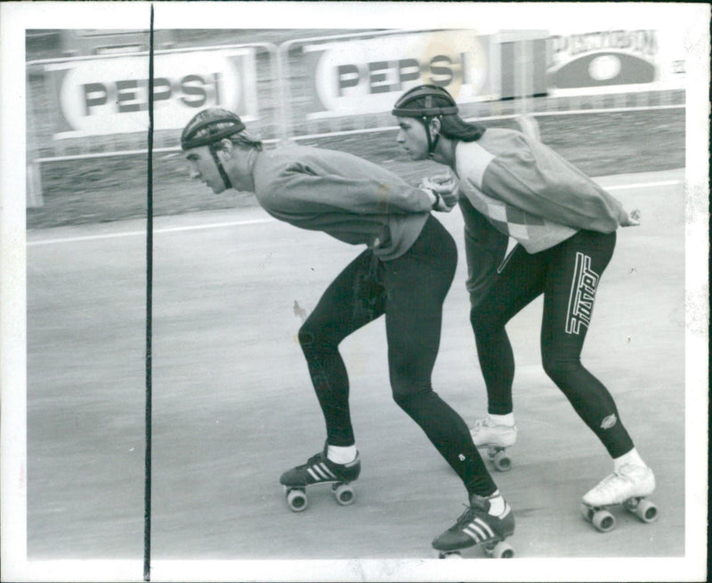 The world championships roller skating - Vintage Photograph