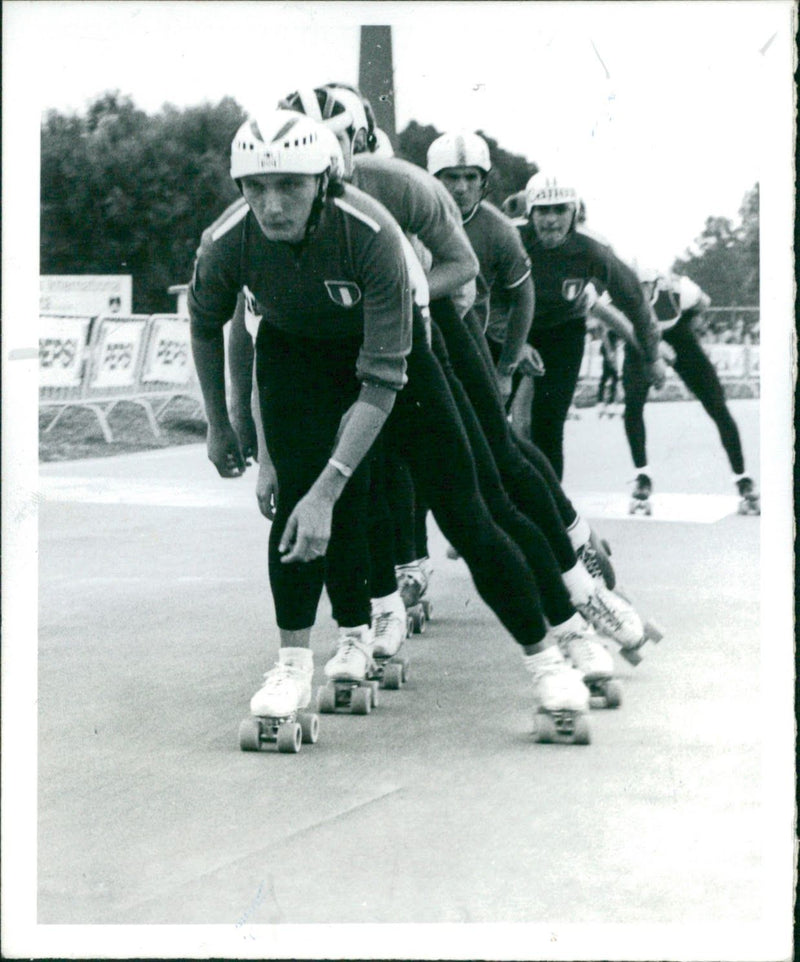 The world championships roller skating - Vintage Photograph