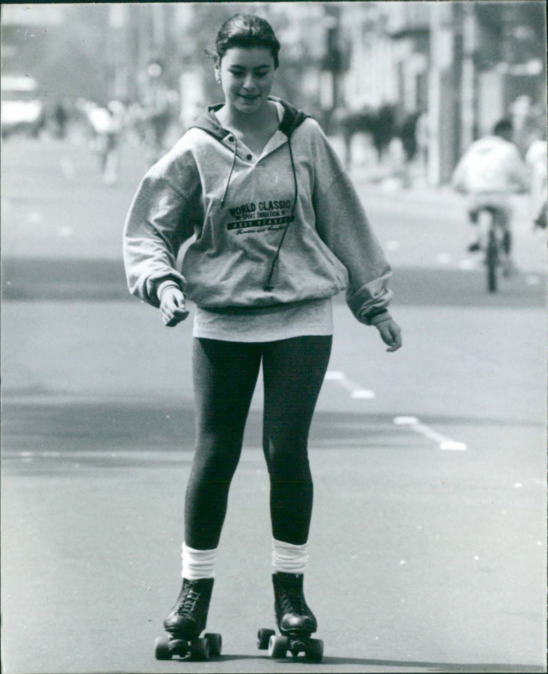 Rollerblading - Vintage Photograph