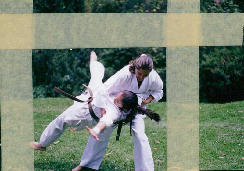 Taekwondo black-belts - Vintage Photograph