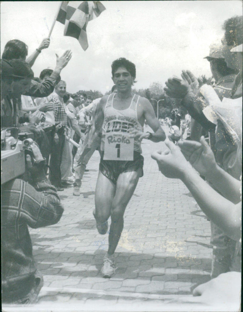 Hérder Vásquez- Colombian long-distance runner - Vintage Photograph